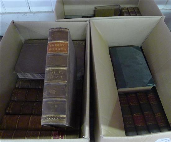 3 boxes of leather bindings